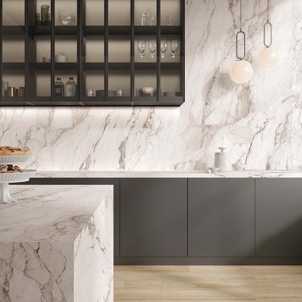 Omnia Porcelain Tiles | Cerdomus Matt Marble Look Tiles | Tile Empire ...