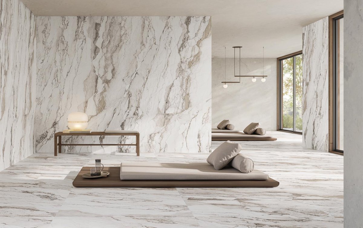 Omnia Porcelain Tiles | Cerdomus Matt Marble Look Tiles | Tile Empire ...