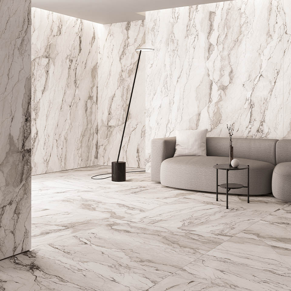 Omnia Porcelain Tiles | Cerdomus Matt Marble Look Tiles | Tile Empire ...