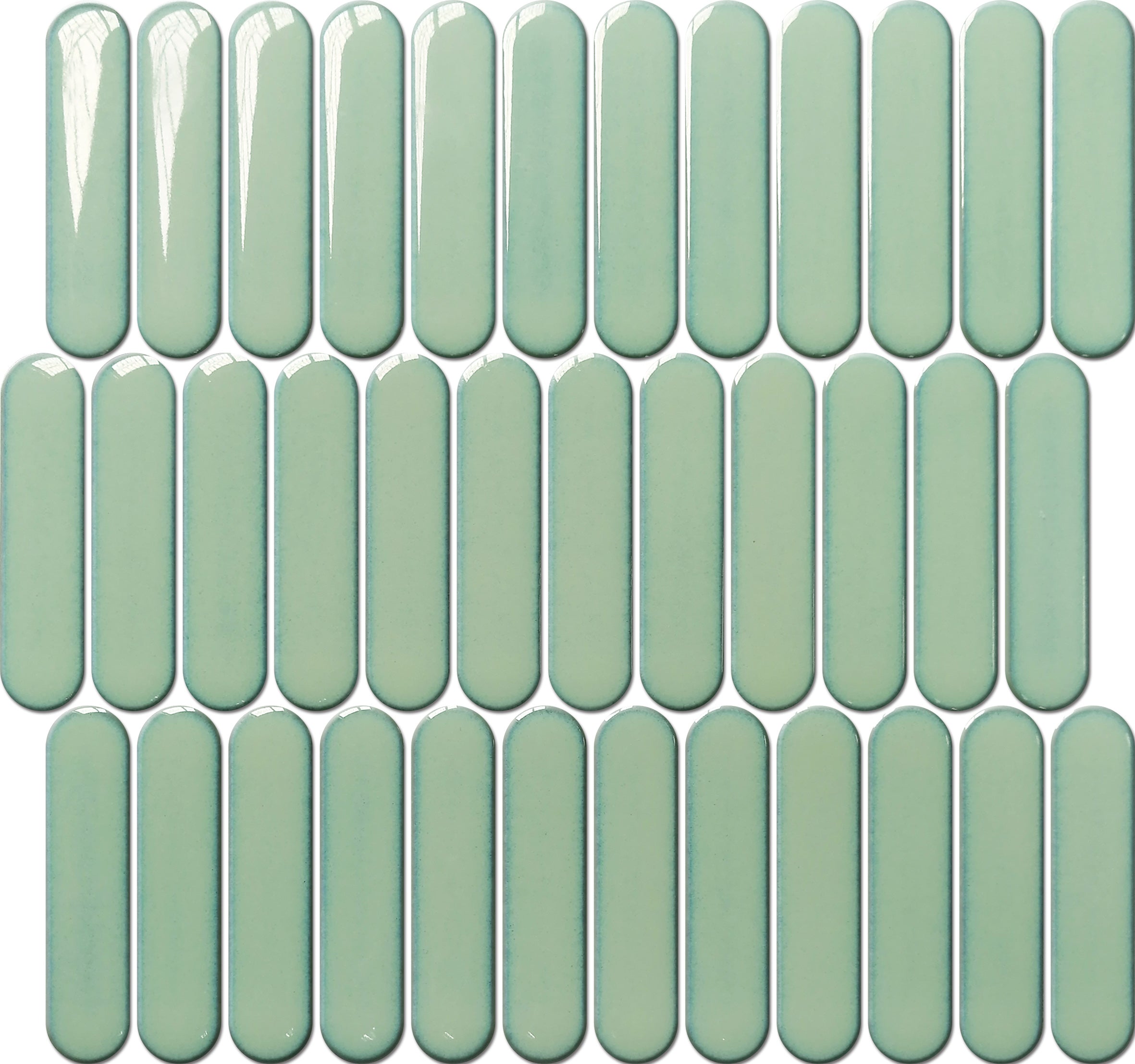 Elongated Oval Stacked Mosaic