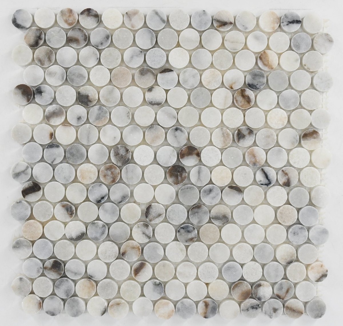 Marble Penny Round Mosaic - Tile Empire
