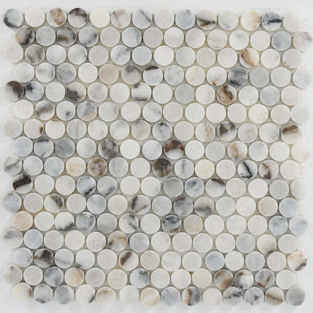 Marble Penny Round Mosaic