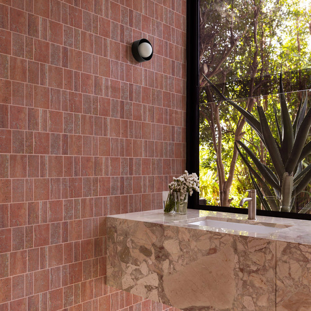 Rosso Travertino Mosaic