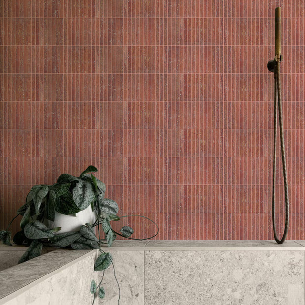 Rosso Travertino Mosaic