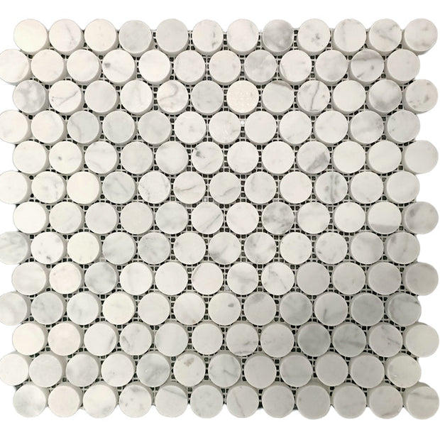 Marble Penny Round Mosaic