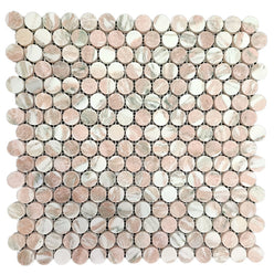Marble Penny Round Mosaic