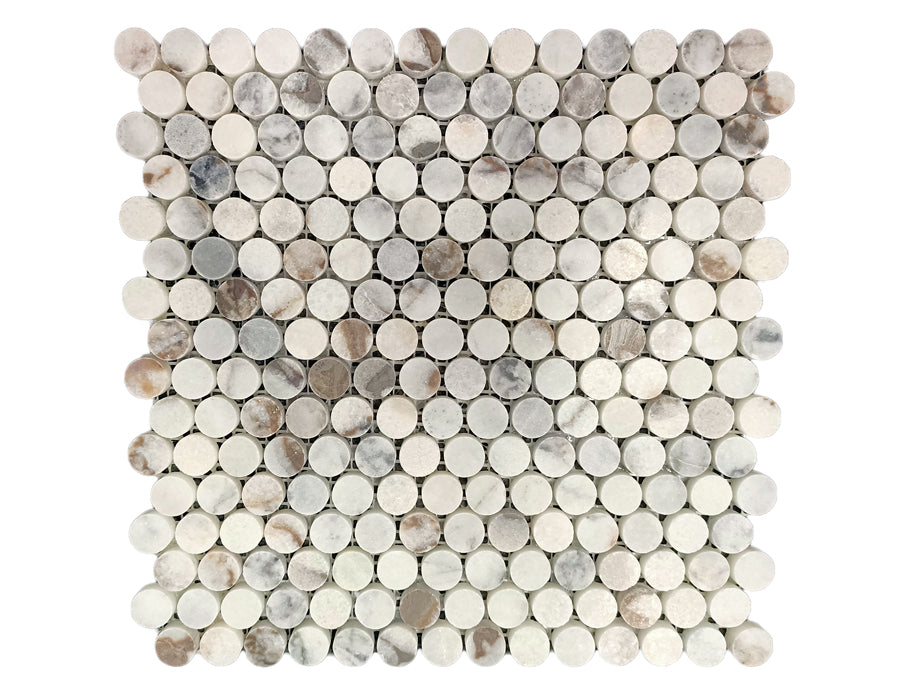 Marble Penny Round Mosaic
