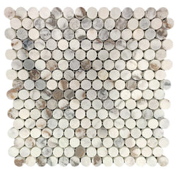 Marble Penny Round Mosaic