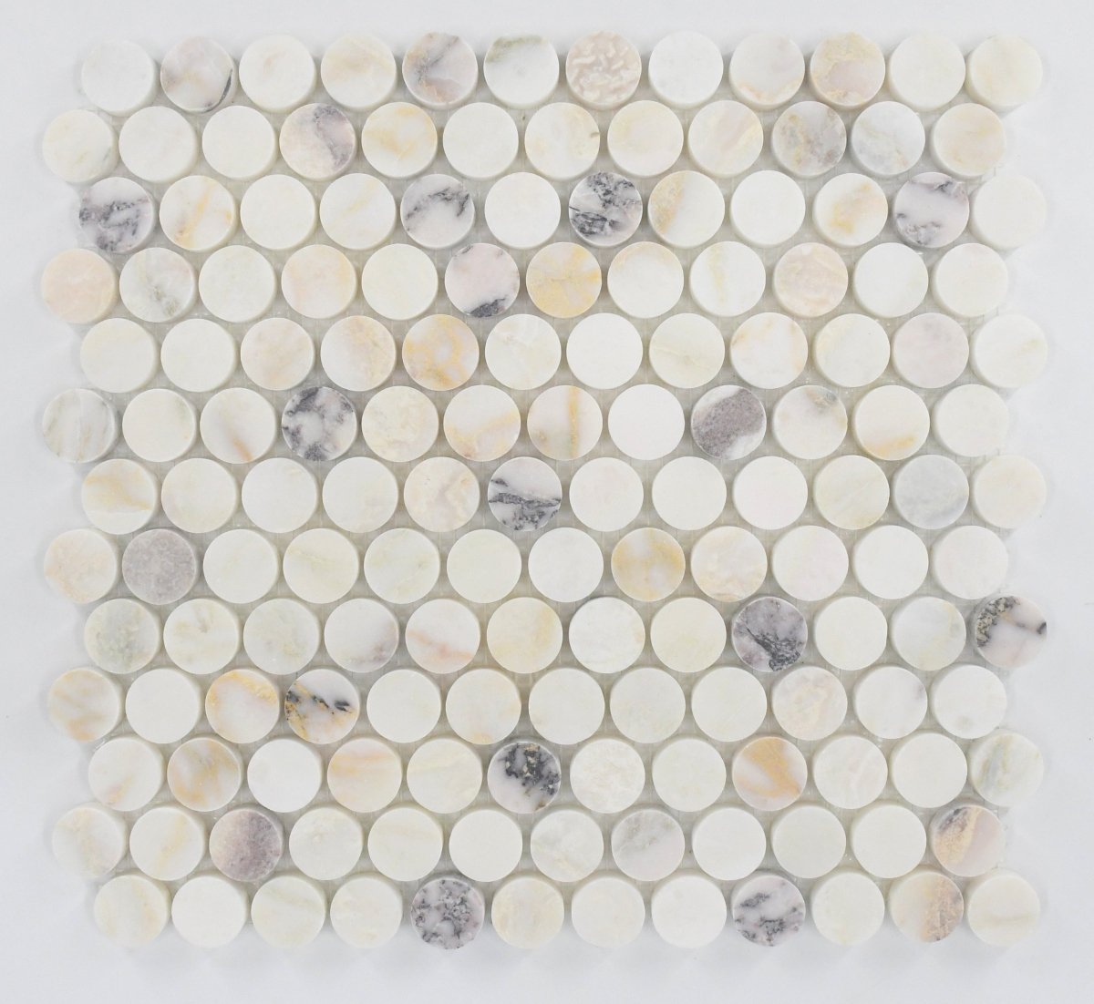 Marble Penny Round Mosaic - Tile Empire