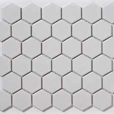 Mosaic White Hexagon - Tile Empire