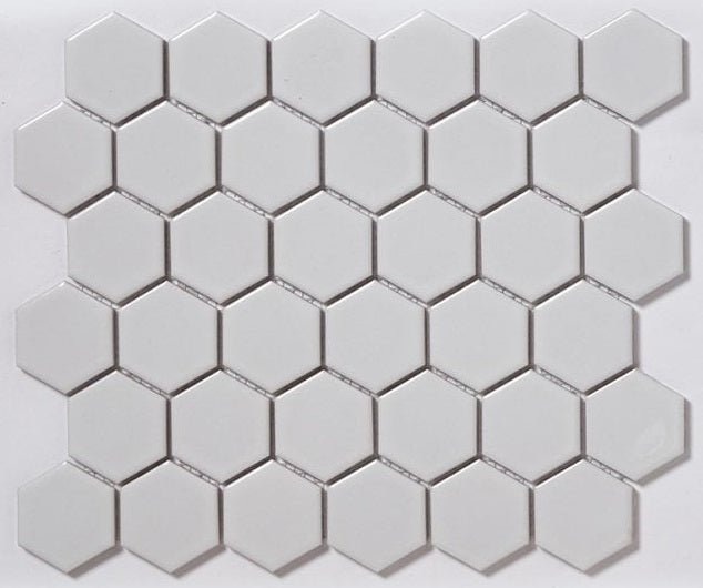 Mosaic White Hexagon - Tile Empire